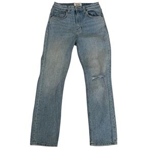 Reformation Liza High Rise Straight Cropped Jeans Sz 28